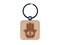 Hamsa Evil Eye Hand Ward Protection Symbol Charm Khamsa Hamesh Engraved Wood Square Keychain Tag Charm